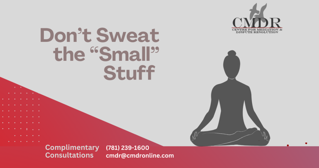“Don’t Sweat the “Small” Stuff" Boston Mediation